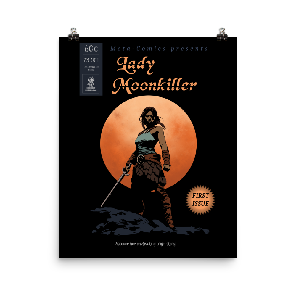 Lady Moonkiller Poster - Issue #1 - Clean colored cover