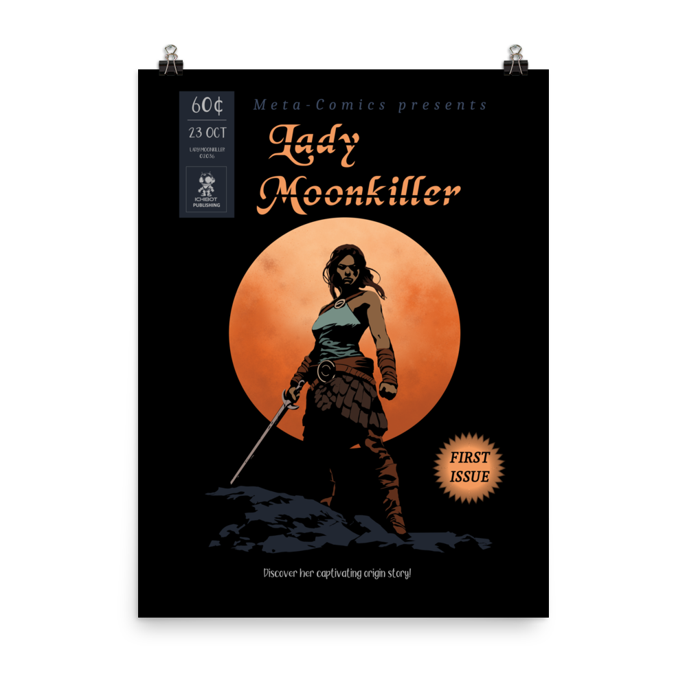 Lady Moonkiller Poster - Issue #1 - Clean colored cover