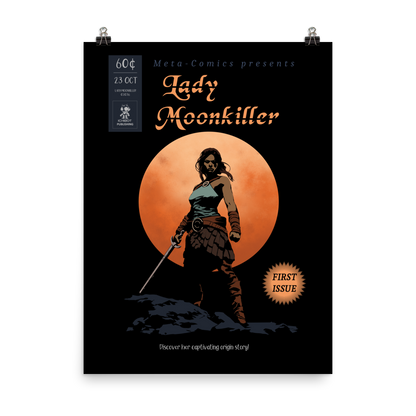 Lady Moonkiller Poster - Issue #1 - Clean colored cover