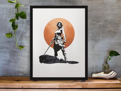 Lady Moonkiller Issue #1 - Framed art print - Minimal designer version