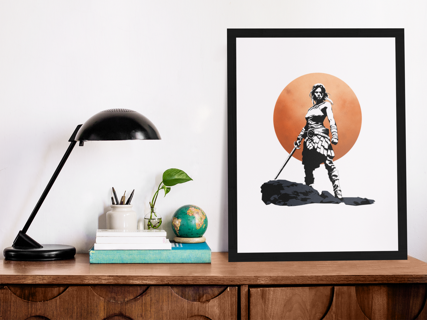 Lady Moonkiller Issue #1 - Framed art print - Minimal designer version