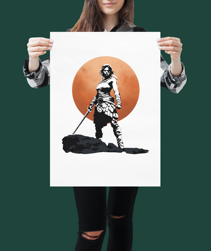 Lady Moonkiller Issue #1 Art Print - Minimal designer version