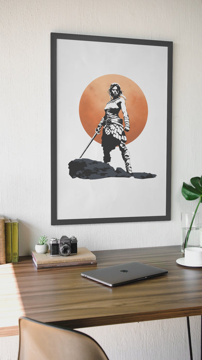 Lady Moonkiller Issue #1 - Framed art print - Minimal designer version