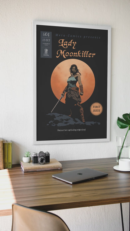 Lady Moonkiller Poster - Issue #1 - Clean colored cover